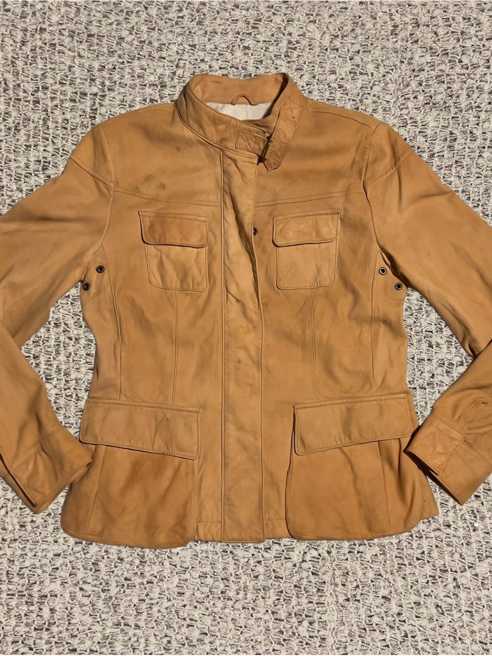 Banana Republic Women's Tan Utility Leather Jacket